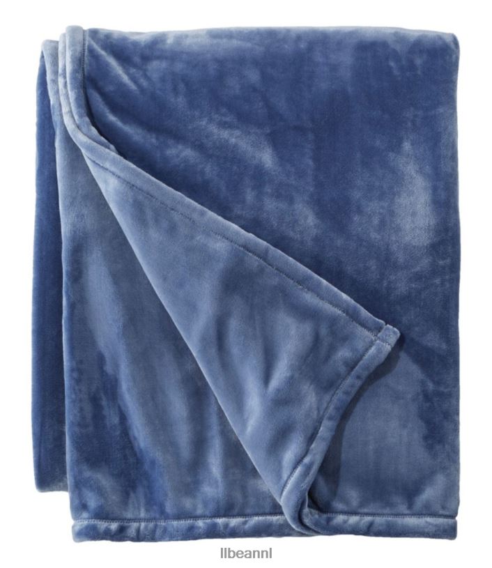 L.L.Bean unisex slechte, gezellige lichte deken schaduw blauw beddengoed VT0645572