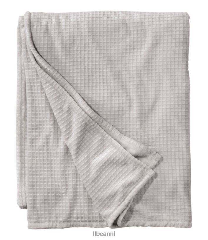 L.L.Bean unisex slechte, gezellige wafeldeken grijze mist beddengoed VT0644342