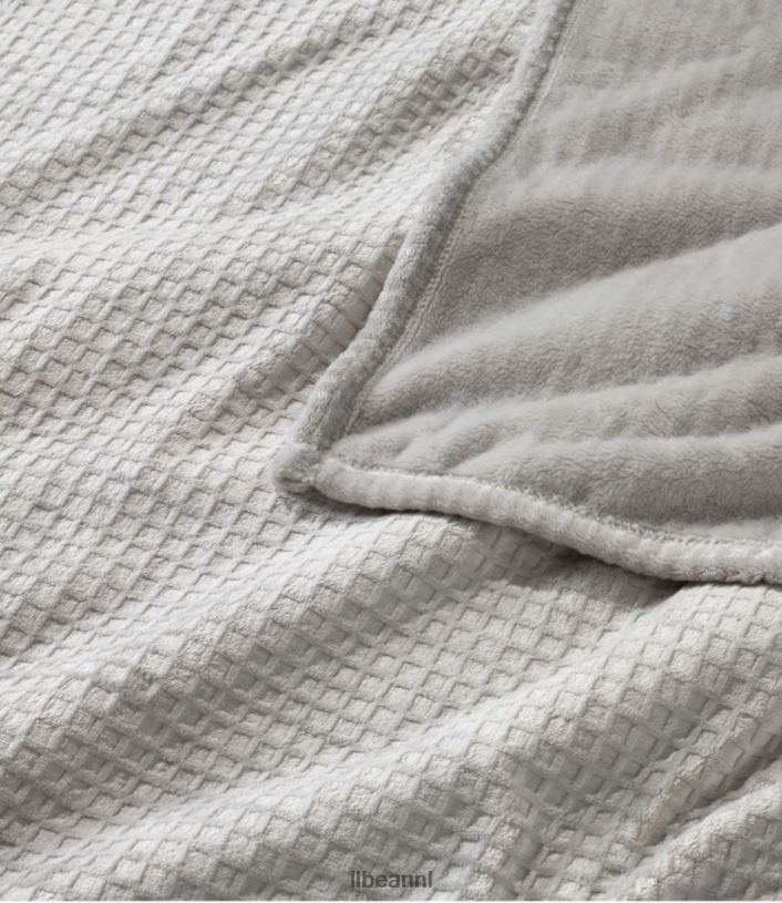 L.L.Bean unisex slechte, gezellige wafeldeken grijze mist beddengoed VT0644342