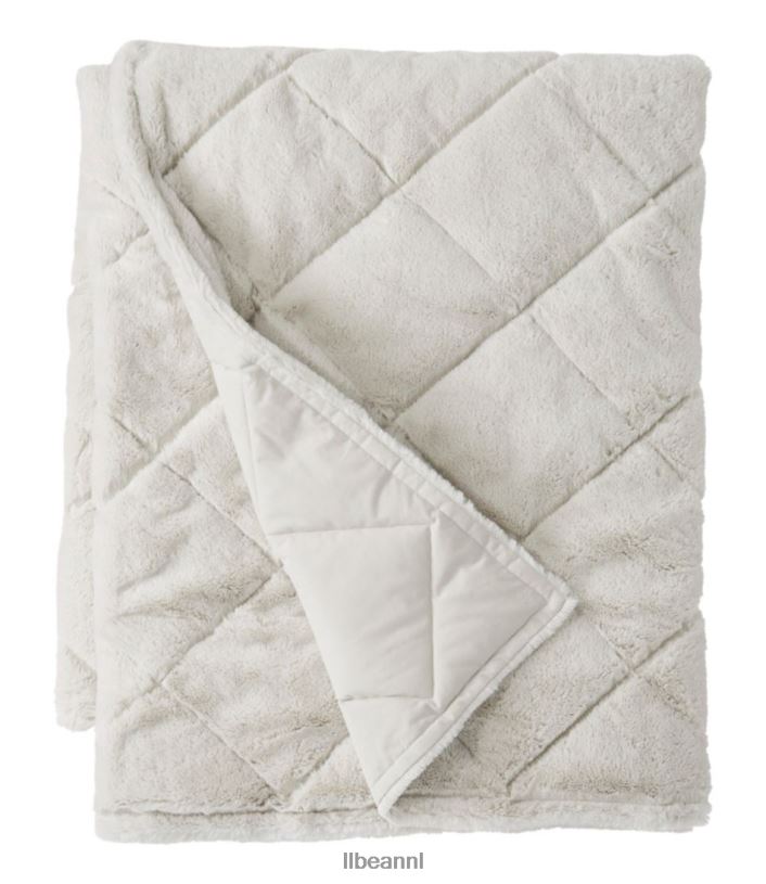 L.L.Bean unisex ultrapluche neerwaartse worp zilveren Maan beddengoed VT0646382