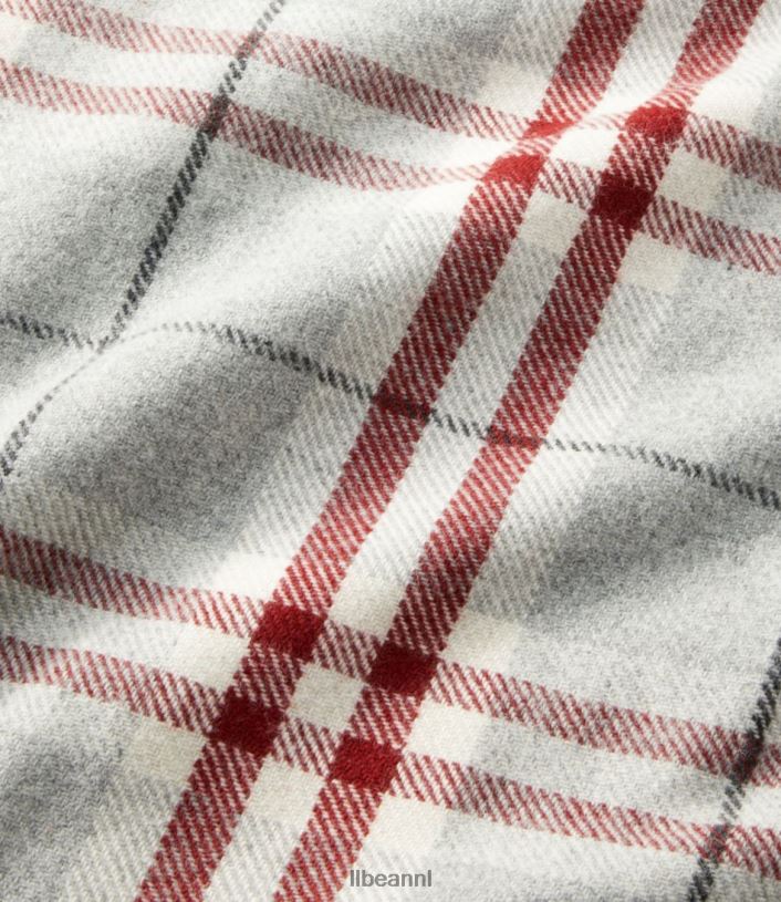 L.L.Bean unisex wasbare wollen dekenplaid natuurlijke heide beddengoed VT0645536
