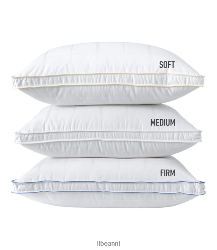 L.L.Bean unisex Kussen van witte ganzendons met een vulling van 700 vulkracht natuurlijk beddengoed VT0642638