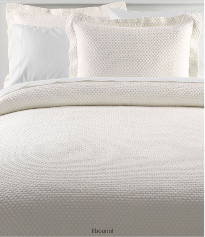 L.L.Bean unisex biologische honingraat gematelasseerde sprei zeezout beddengoed VT0642620