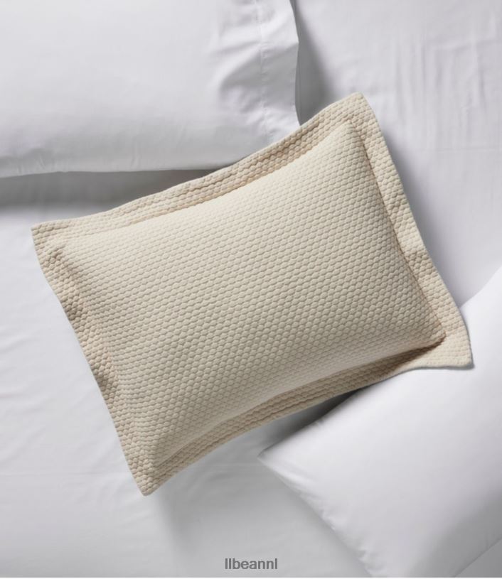 L.L.Bean unisex biologische honingraat matelasse schijnvertoning zandbank beddengoed VT0646838