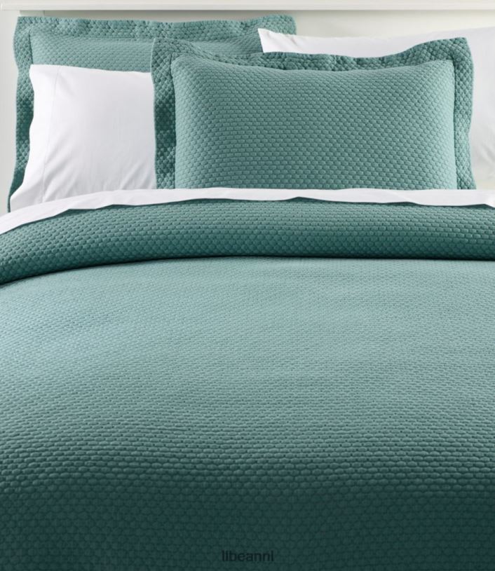 L.L.Bean unisex biologische honingraat matelasse sprei zeepijnboom beddengoed VT0645509