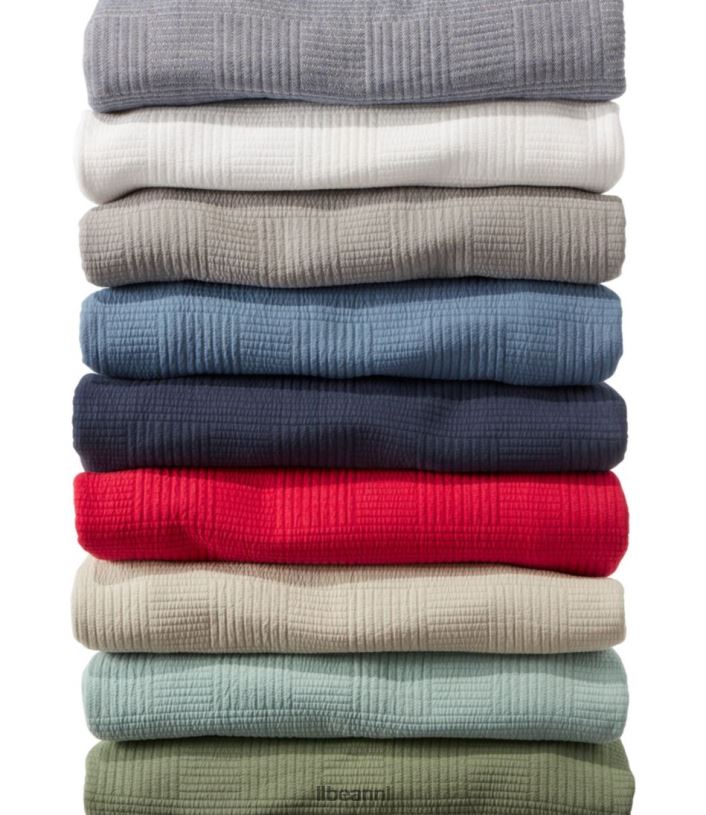 L.L.Bean unisex vintage matelasse sprei nieuwe kaki beddengoed VT0644318