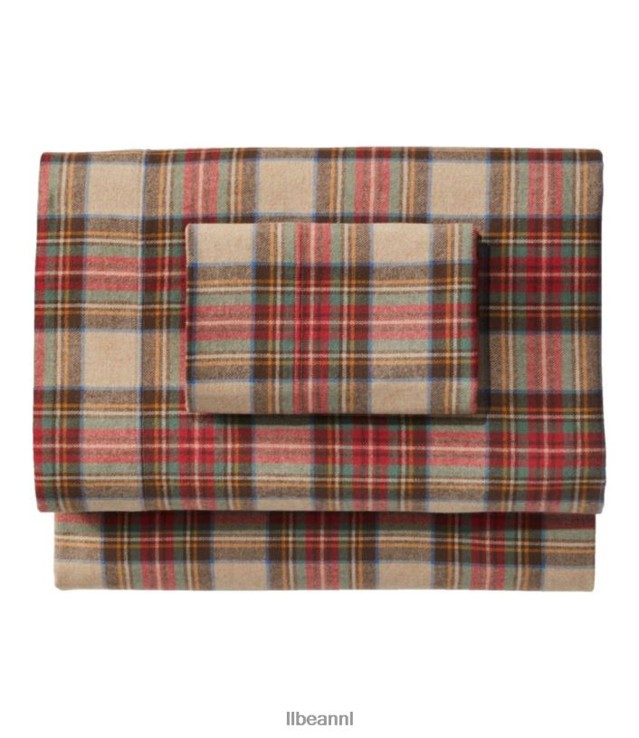 L.L.Bean unisex Heritage gemzen flanellen lakencollectie plaid antieke jurk Stewart beddengoed VT0645521
