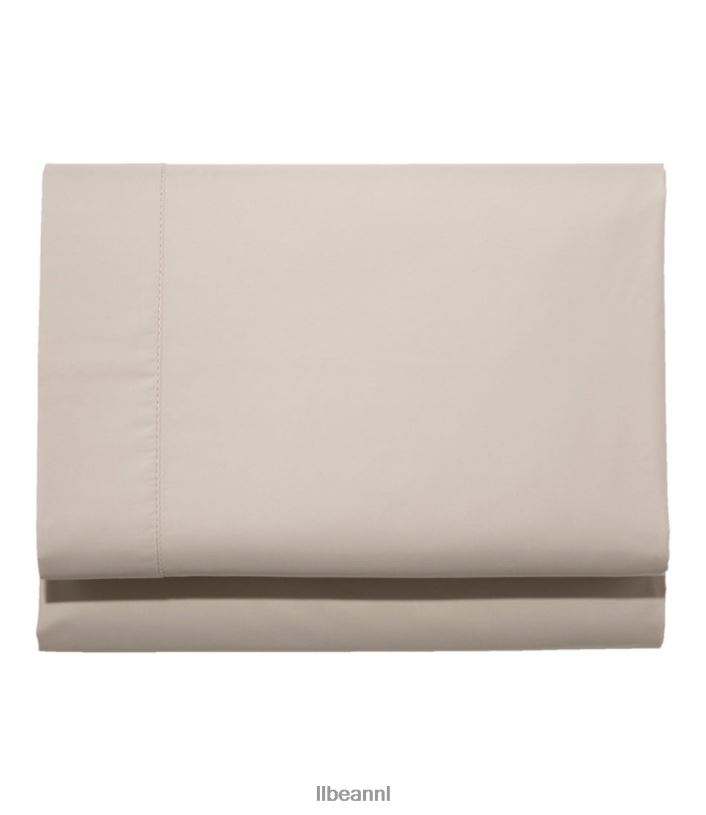 L.L.Bean unisex Pima-katoenen perkallaken met een draaddichtheid van 280 draden zilver zand beddengoed VT0646265