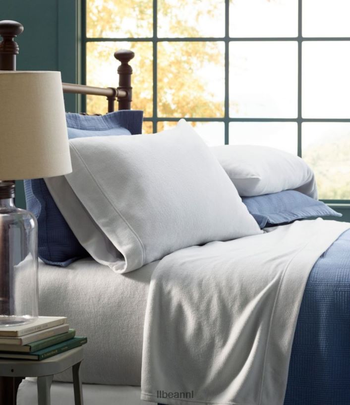L.L.Bean unisex collectie fleecelakens zacht blauw beddengoed VT0644486