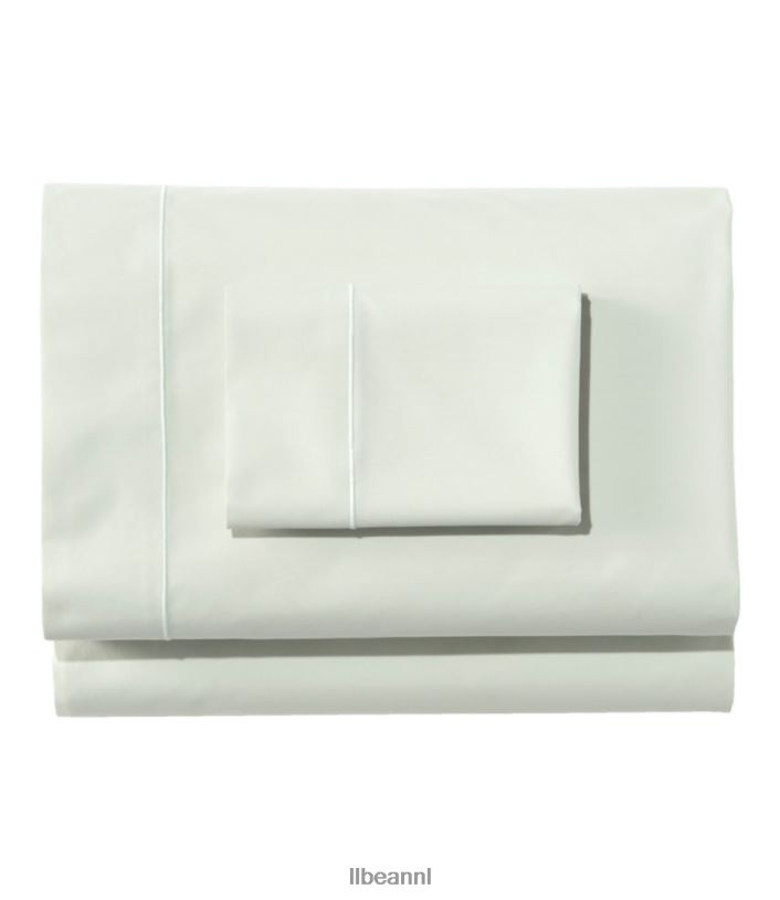 L.L.Bean unisex premium collectie Egyptische perkalvellen pastel munt beddengoed VT0642464
