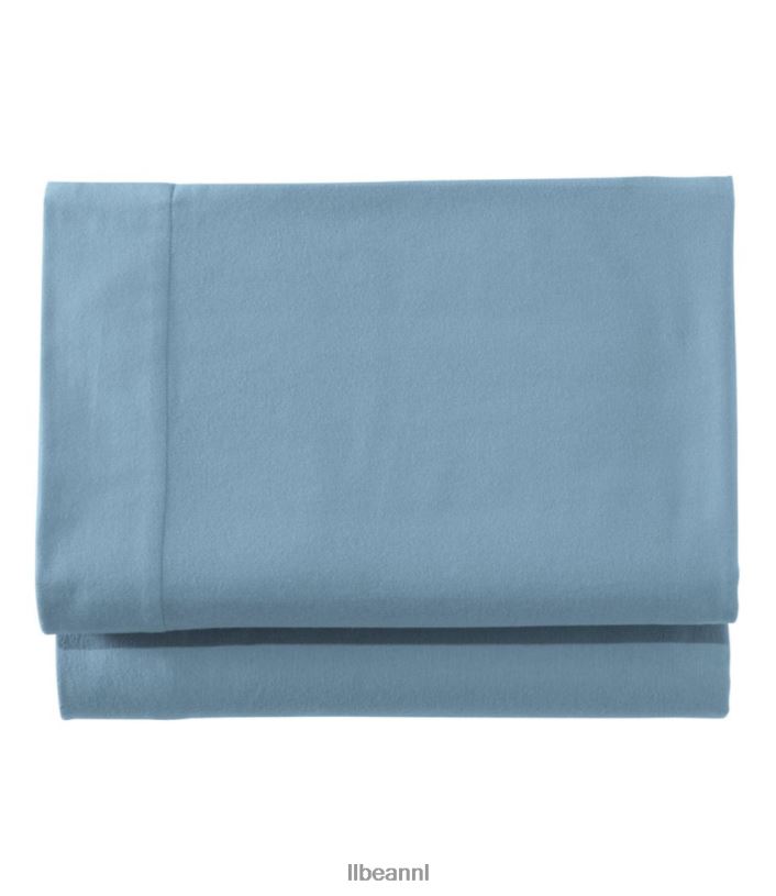 L.L.Bean unisex ultrazacht comfort flanellen laken gemonteerd baai blauw beddengoed VT0645533
