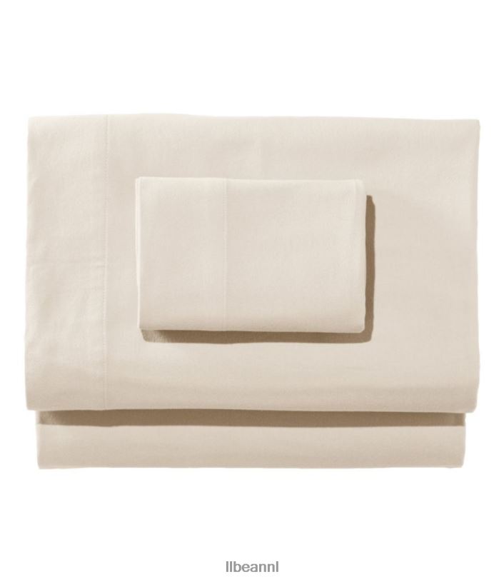 L.L.Bean unisex ultrazachte comfort flanellen lakenset natuurlijk beddengoed VT0647318