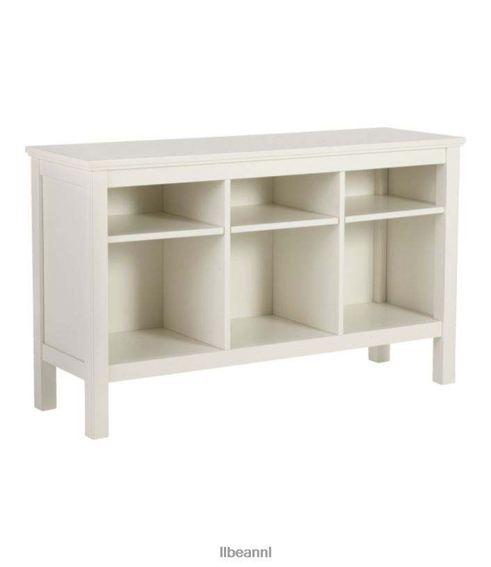 L.L.Bean unisex geschilderde boerderijopslagconsole papierwit binnenmeubilair VT0642851