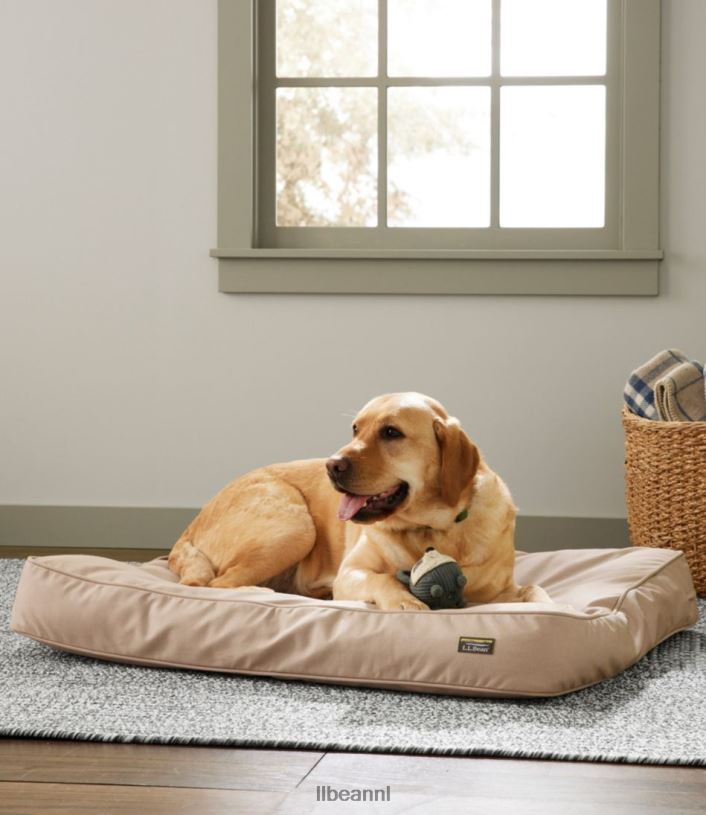 L.L.Bean unisex premium denim therapeutisch hondenbed rechthoekig jute huis goederen VT0645383
