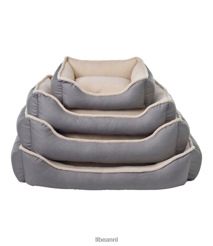L.L.Bean unisex premium knuffelkussen hondenbed platina huis goederen VT0643946