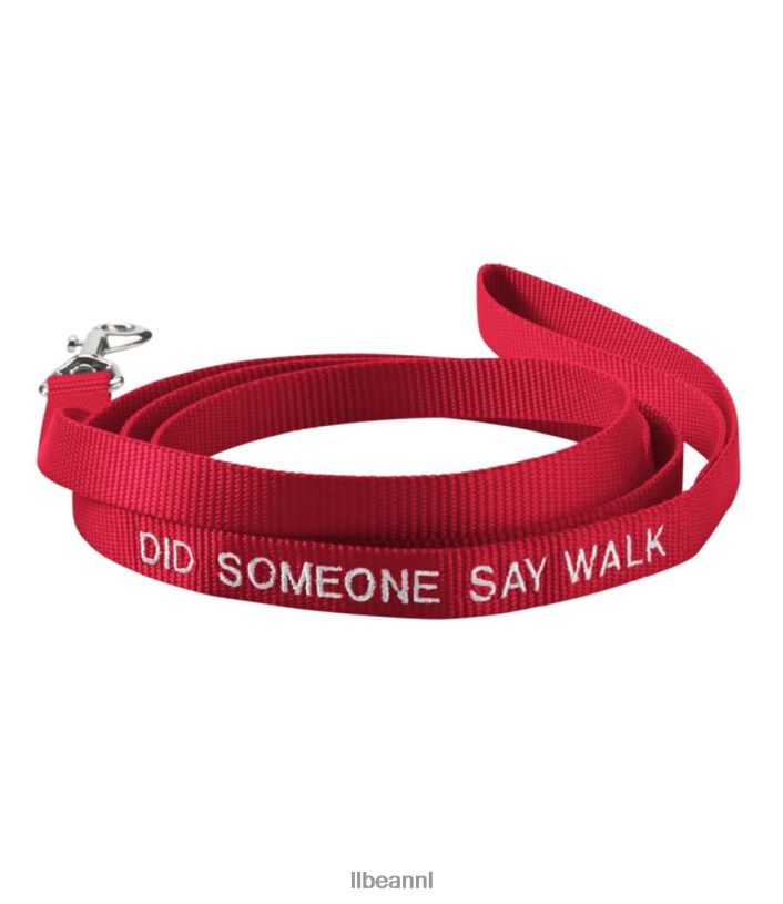 L.L.Bean unisex gepersonaliseerde hondenriem rood huis goederen VT0641594