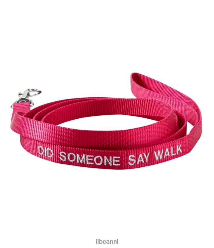 L.L.Bean unisex gepersonaliseerde hondenriem roze flamingo huis goederen VT0645305