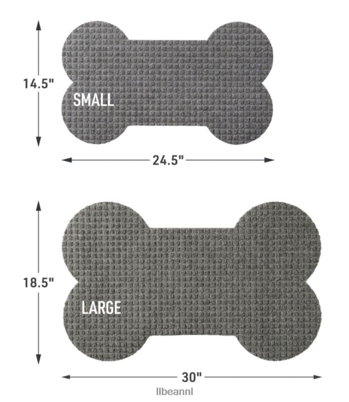 L.L.Bean unisex everyspace waterhog hond placemat hond bot houtskool huis goederen VT0643988