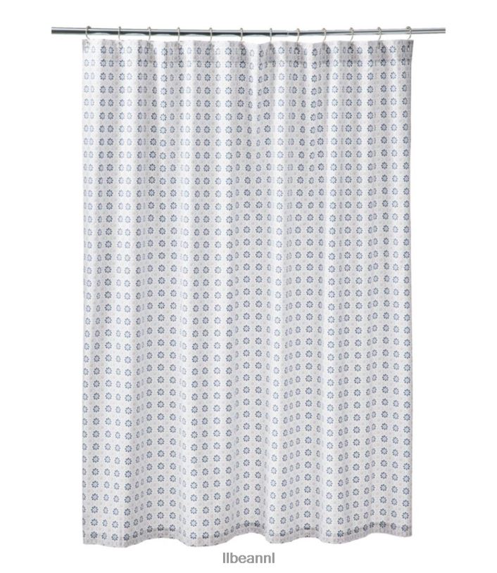 L.L.Bean unisex madeliefje douchegordijn middenblauw huisdecoratie VT0642551
