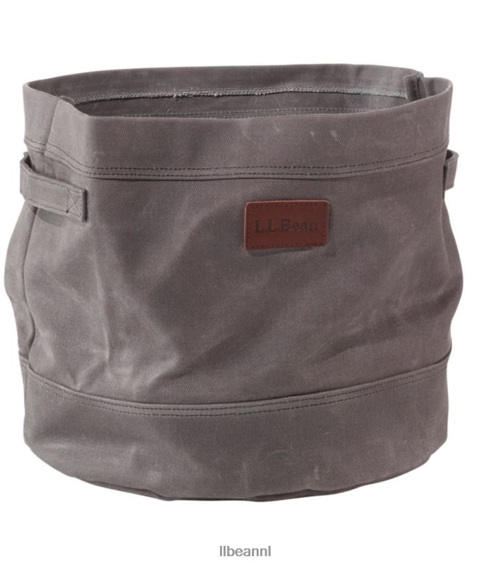 L.L.Bean unisex Opbergtas van gewaxt canvas houtskool huisdecoratie VT0642698