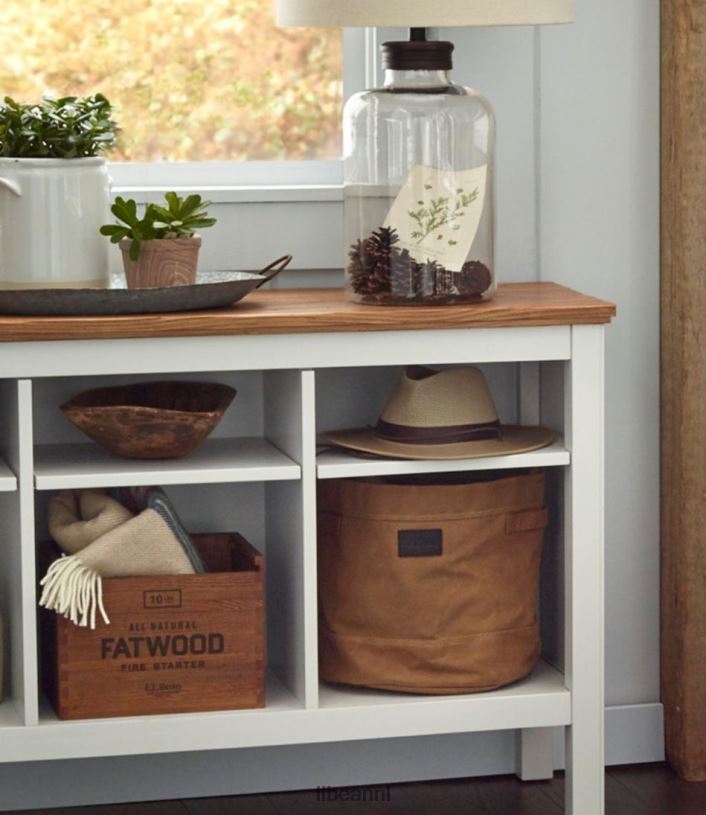 L.L.Bean unisex Opbergtas van gewaxt canvas houtskool huisdecoratie VT0642698