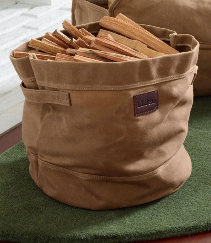 L.L.Bean unisex Opbergtas van gewaxt canvas stoffige olijf huisdecoratie VT0644480