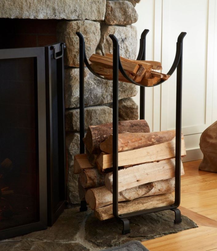 L.L.Bean unisex Houten rek aan de haard zwart huisdecoratie VT0642860