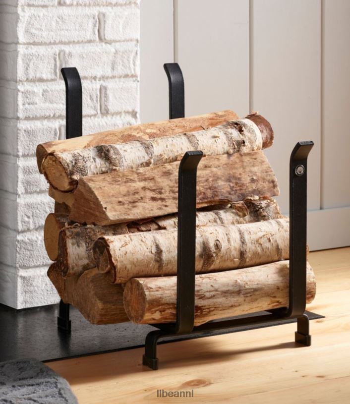 L.L.Bean unisex houtblokhouder aan de haard zwart huisdecoratie VT0642782