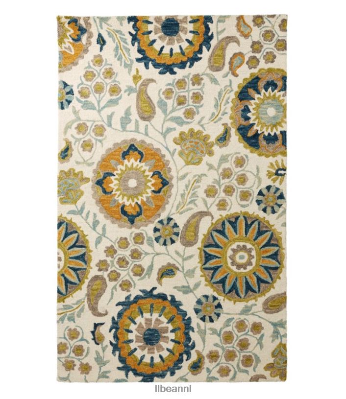L.L.Bean unisex Botanisch wollen getuft vloerkleed multi huis goederen VT0642839
