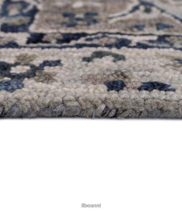 L.L.Bean unisex Getuft vloerkleed van wol met diamanten bloemen inkt huis goederen VT0642869