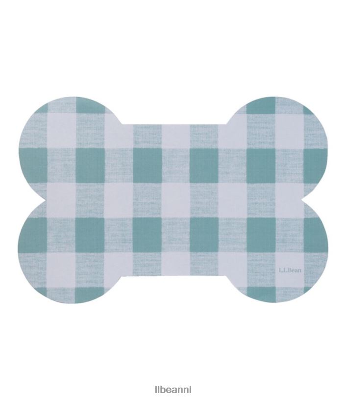 L.L.Bean unisex Machinewasbare placemat voor hondenbotten salie/zeezout huis goederen VT0646310