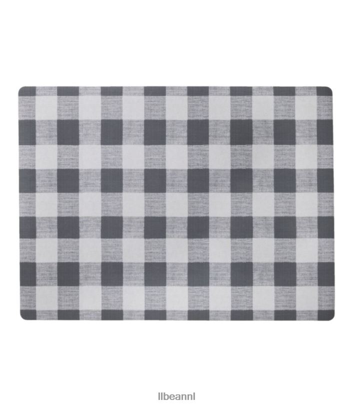 L.L.Bean unisex bureaustoel mat geruit houtskool/zeezout huis goederen VT0642554
