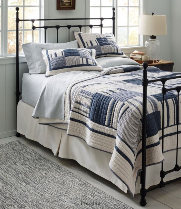 L.L.Bean unisex gevlochten vloerkleed voor alle weersomstandigheden, rechthoekig concentrisch patroon grijs multi huis goederen VT0644453