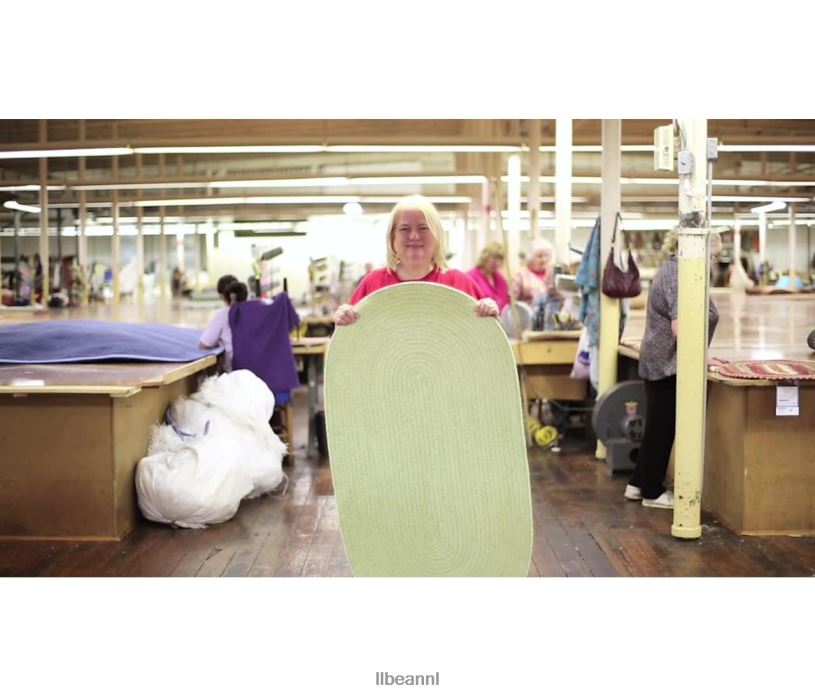 L.L.Bean unisex gevlochten vloerkleed voor alle weersomstandigheden, rechthoekig concentrisch patroon grijs multi huis goederen VT0644453