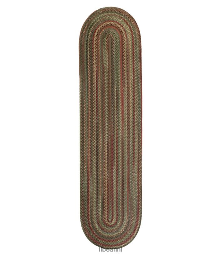 L.L.Bean unisex gevlochten wollen loper roos/mos huis goederen VT0644516