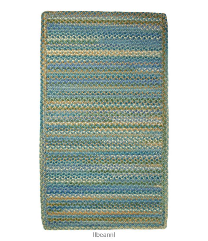 L.L.Bean unisex gevlochten wollen vloerkleed horizontale vlecht zee glas huis goederen VT0647162