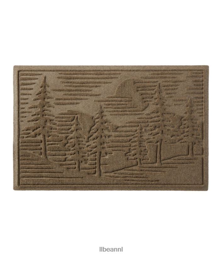 L.L.Bean unisex everyspace gerecyclede waterhog deurmat dennenbomen kameel huis goederen VT0642479
