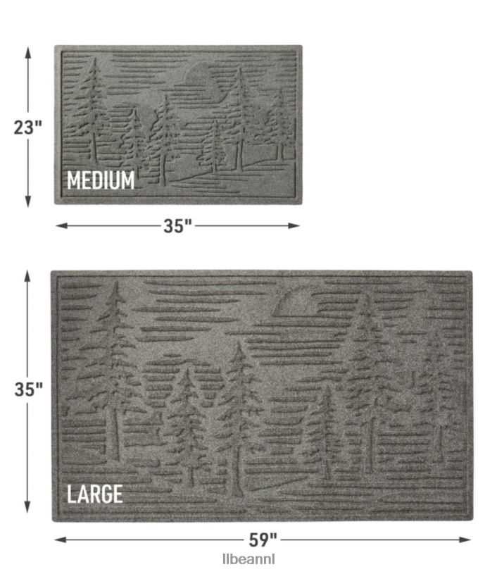 L.L.Bean unisex everyspace gerecyclede waterhog deurmat dennenbomen kameel huis goederen VT0642479