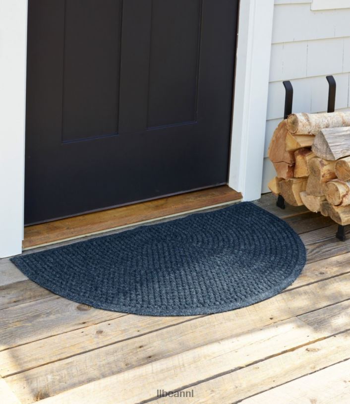 L.L.Bean unisex everyspace gerecyclede waterhog-deurmat, halve maan houtskool huis goederen VT0646271