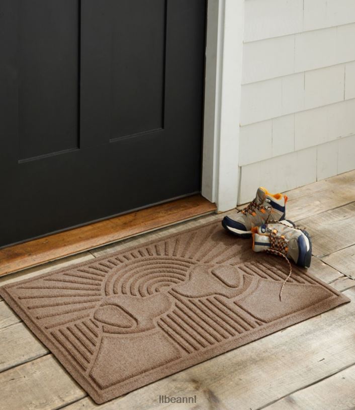 L.L.Bean unisex everyspace gerecyclede waterhog deurmat zonsopgang honden middelgrijs huis goederen VT0646817