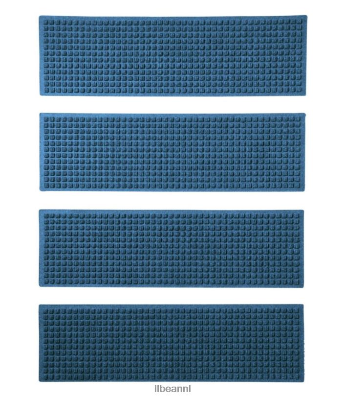 L.L.Bean unisex everyspace gerecyclede waterhogmat traptreden set van vier blauw huis goederen VT0647252