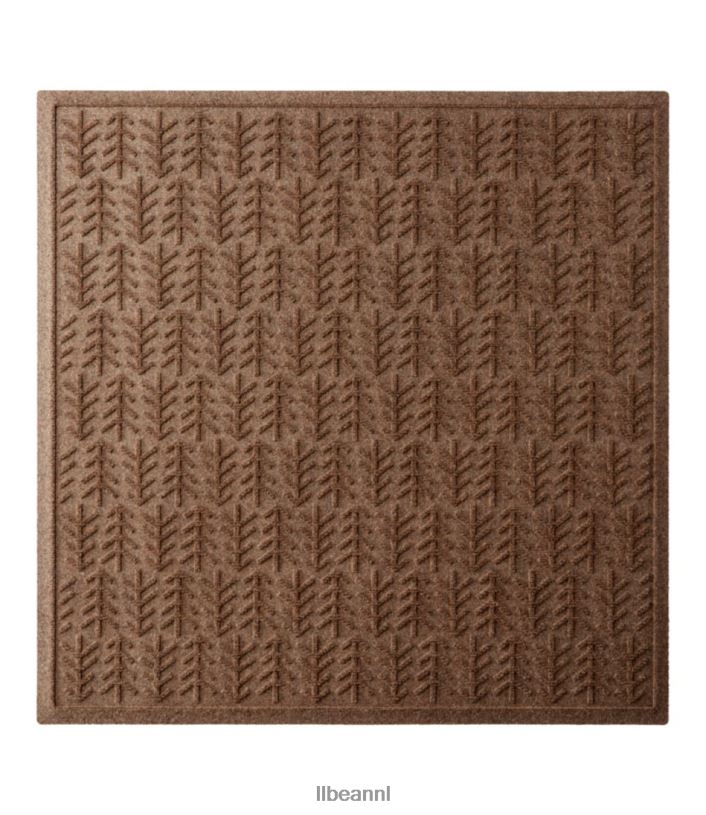 L.L.Bean unisex everyspace gerecyclede waterhogmat vierkante bomen bruin huis goederen VT0642599