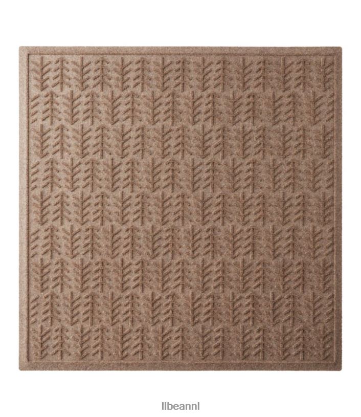 L.L.Bean unisex everyspace gerecyclede waterhogmat vierkante bomen kameel huis goederen VT0644405