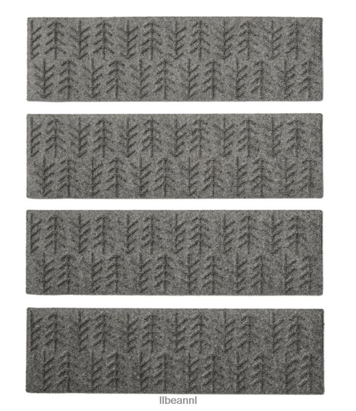 L.L.Bean unisex everyspace gerecyclede waterhogmattenset van vier middelgrijs huis goederen VT0647336
