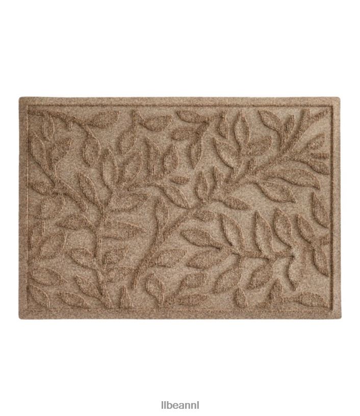 L.L.Bean unisex zwaargewicht gerecyclede waterhog deurmat bosblad khaki huis goederen VT0644348