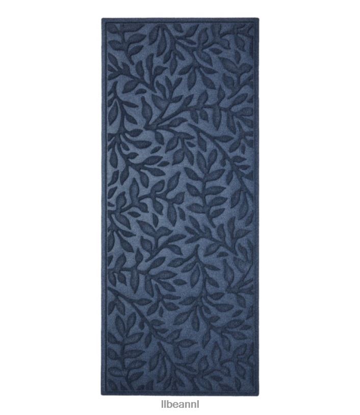 L.L.Bean unisex zwaargewicht gerecyclede waterhog mat runner bosblad maanlicht blauw huis goederen VT0642608