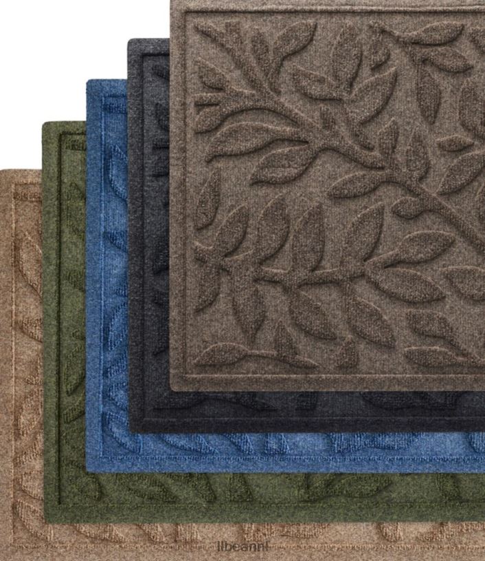 L.L.Bean unisex zwaargewicht gerecyclede waterhog mat runner bosblad maanlicht blauw huis goederen VT0642608