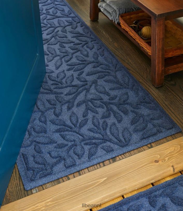 L.L.Bean unisex zwaargewicht gerecyclede waterhog mat runner bosblad maanlicht blauw huis goederen VT0642608