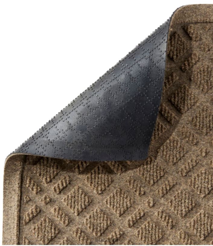 L.L.Bean unisex zwaargewicht gerecyclede waterhog mat runner plaid khaki huis goederen VT0644435