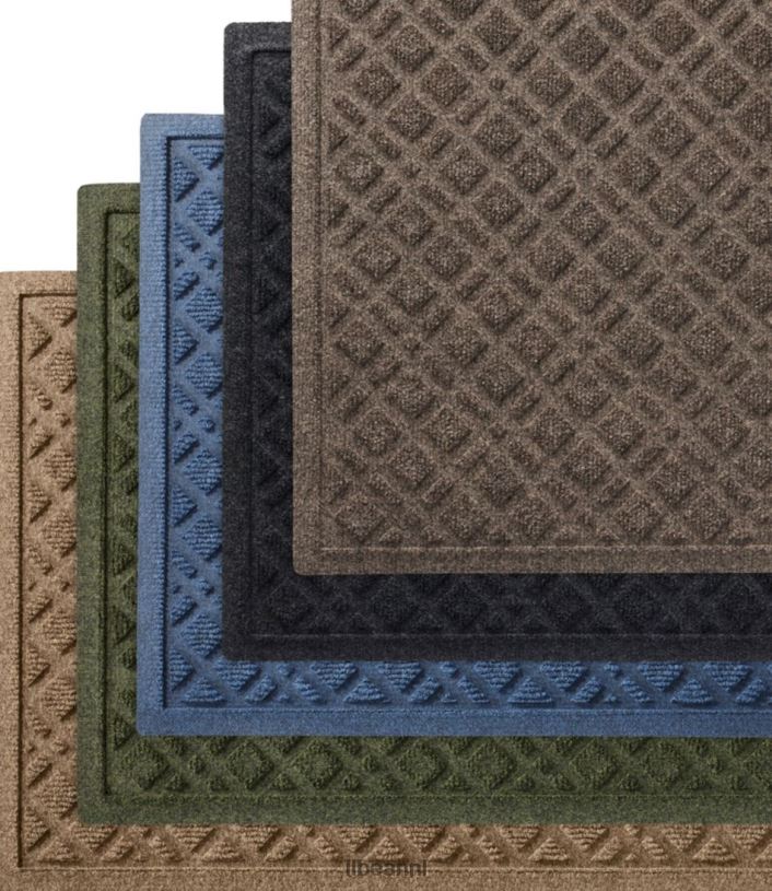 L.L.Bean unisex zwaargewicht gerecyclede waterhog mat runner plaid khaki huis goederen VT0644435
